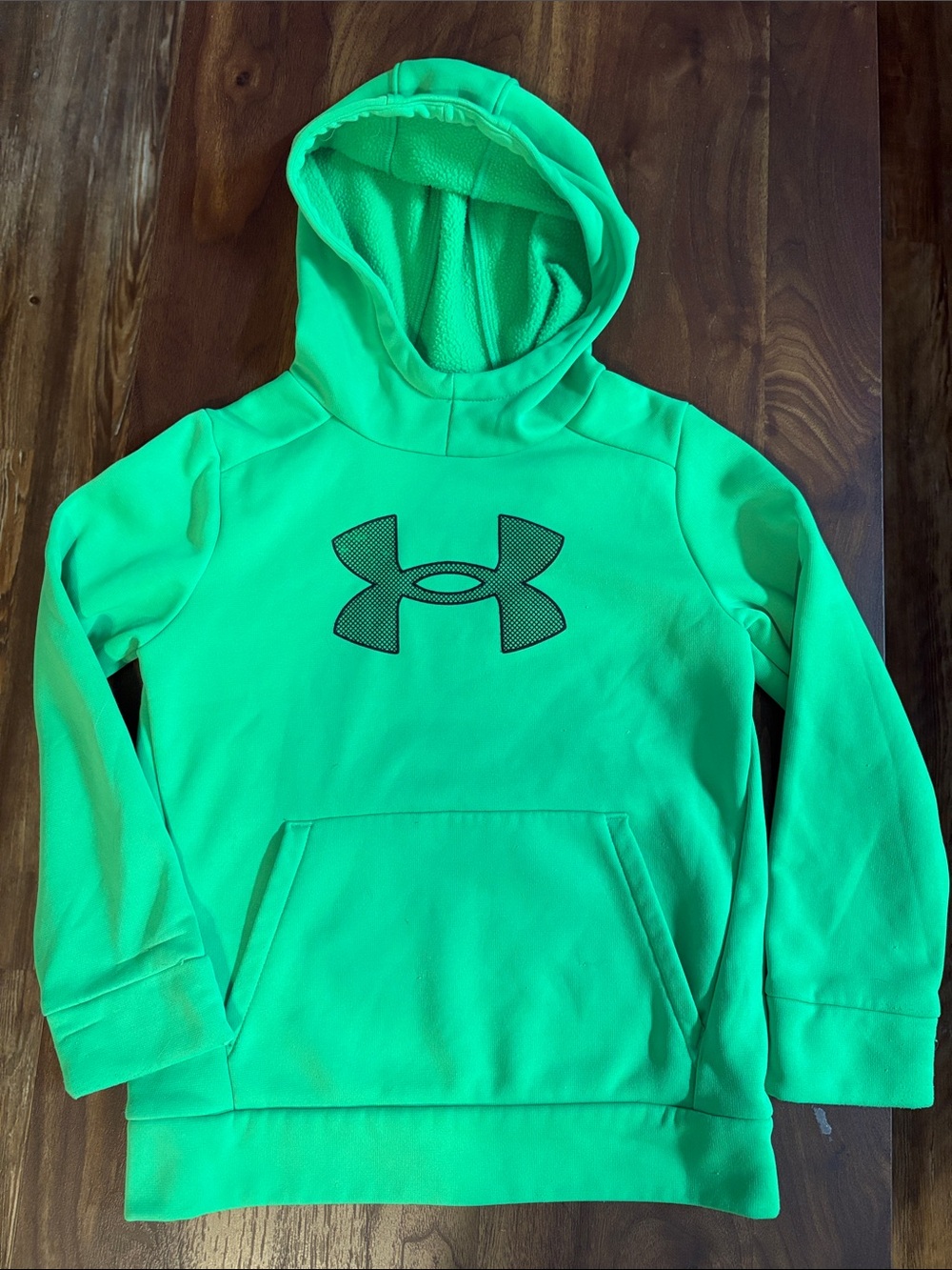 Under Armour Bright Green Kids' Hoodie with Logo